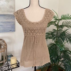 Axcess Crocheted Sweater Top